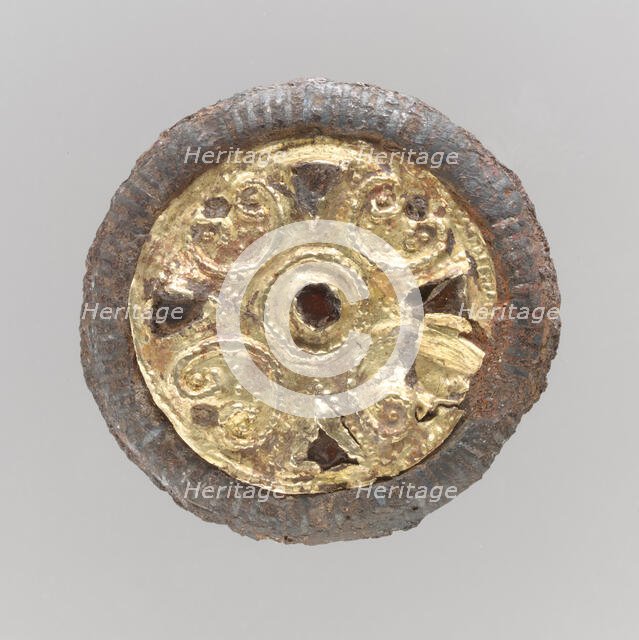 Disk Brooch, Frankish, late 6th-early 7th century. Creator: Unknown.