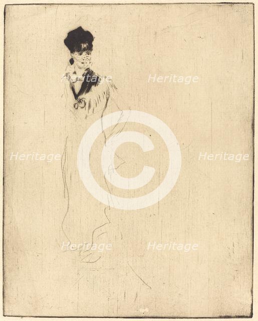 Sketch of a Young Lady in Violet (Esquisse de jeune femme a la violette). Creator: Norbert Goeneutte.