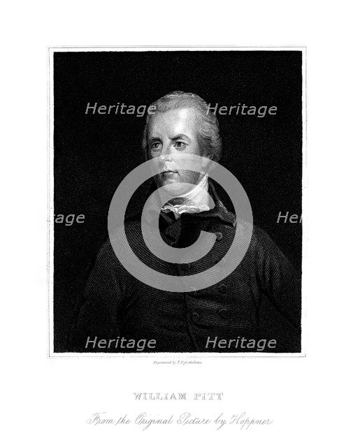 William Pitt the Younger, British politician, 19th century.Artist: James Posselwhite