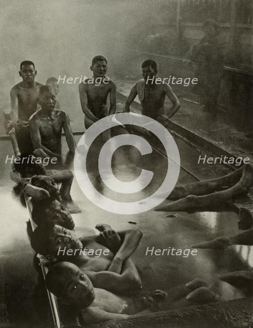 'A Public Bath at Kanawa', 1910. Creator: Herbert Ponting.