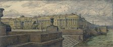 The Senate Square in St. Petersburg, 1904. Artist: Lanceray (Lansere), Evgeny Evgenyevich (1875-1946)