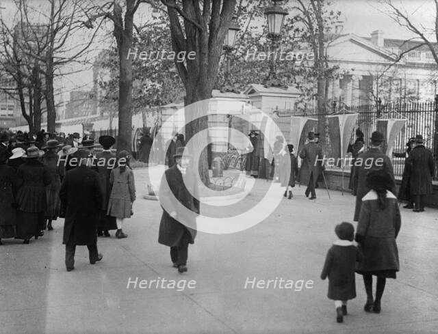 Woman Suffrage - Picket Parade, 1917. Creator: Harris & Ewing.