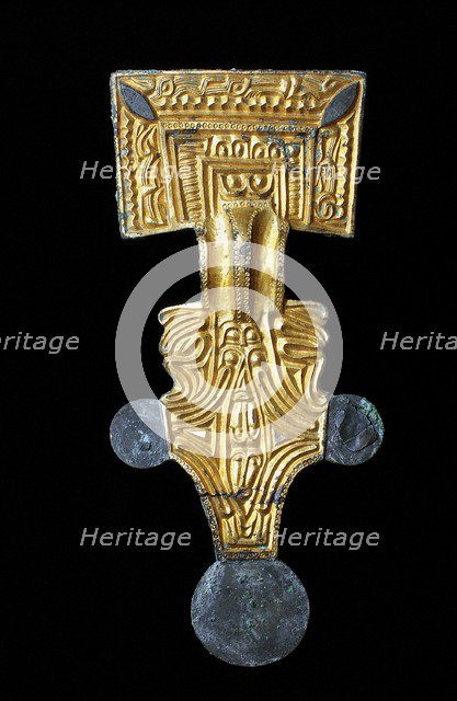Square-headed brooch, Anglo-Saxon Period, (400 - 1066). Artist: Unknown.