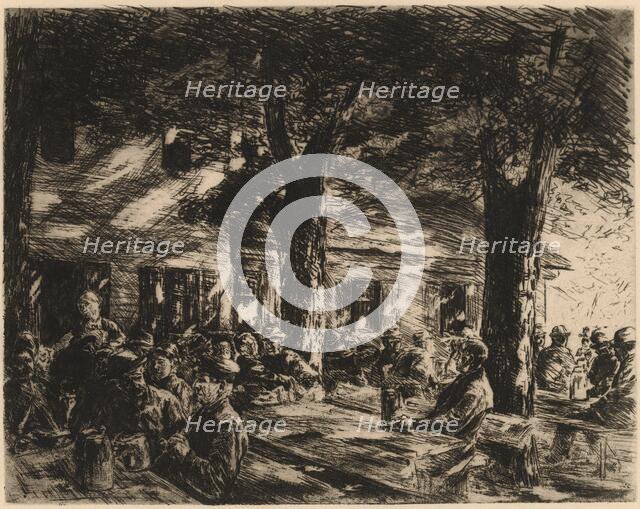 A Tavern Garden in Rosenheim, 1895. Creator: Max Liebermann.