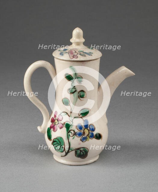 Miniature Coffee Pot, Staffordshire, c. 1760. Creator: Staffordshire Potteries.