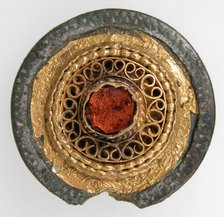 Disk Brooch, Anglo-Saxon, 7th century. Creator: Unknown.