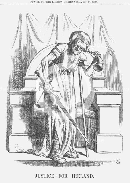 'Justice - For Ireland', 1866. Artist: John Tenniel