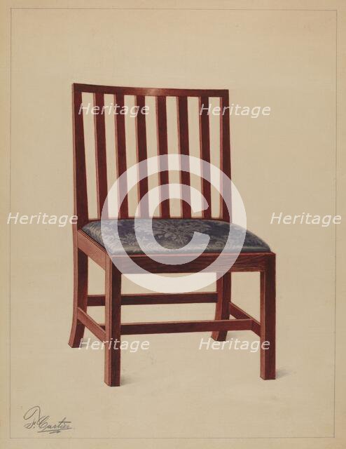 Side Chair, 1937. Creator: Ferdinand Cartier.