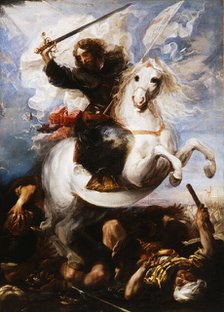 Saint James the Great in the Battle of Clavijo, 1660. Creator: Carreño de Miranda, Juan (1614-1685).