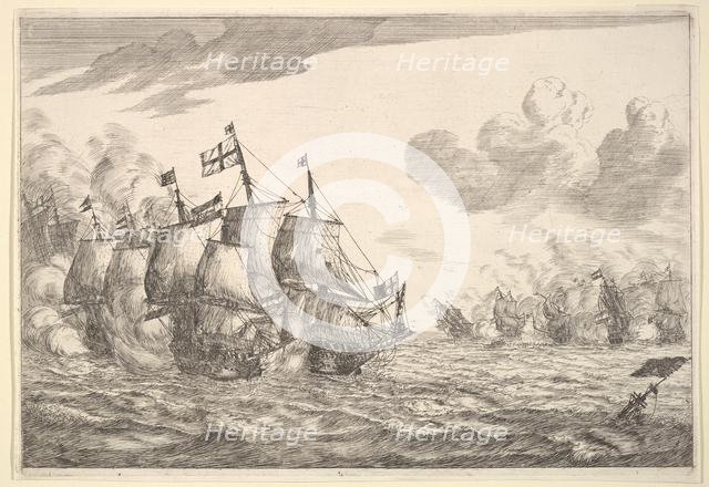Naval Battle, 17th century. Creator: Reinier Zeeman.