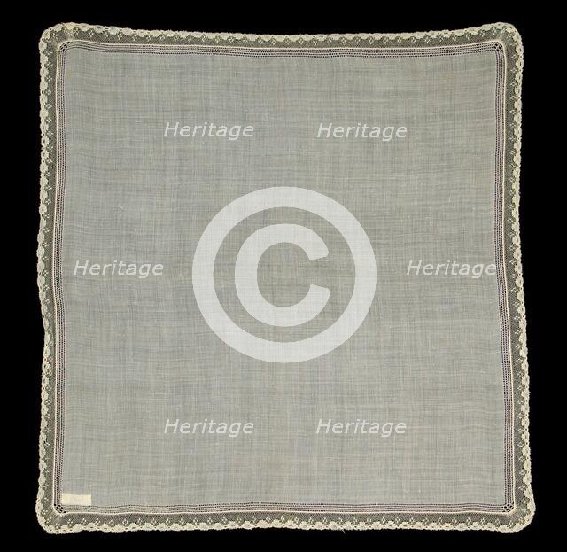 Handkerchief, American, 1840-60. Creator: Unknown.