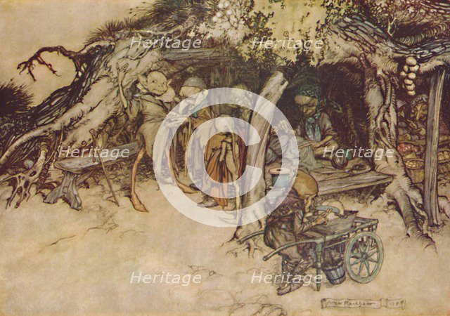 'To Make My Small Elves Coats', 1908, (1923). Artist: Arthur Rackham.
