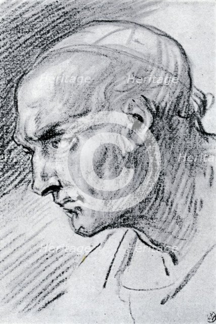 Study of a head, 1913.Artist: Jean-Antoine Watteau