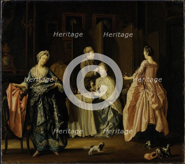 The Morning Toilet. Boudoir Scene, mid-18th-early 19th century. Creator: Per Hillestrom.