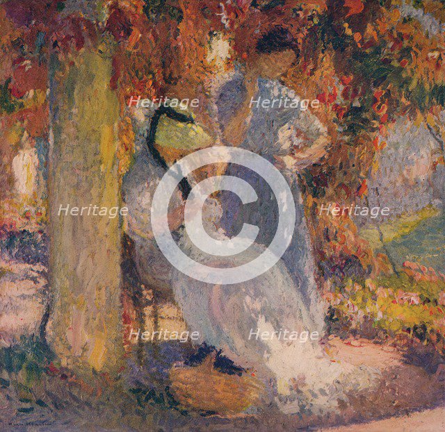 'Sewing Scene under the Pergola at Marquayrol', 1902, (c1932). Artist: Henri Jean Guillaume Martin.