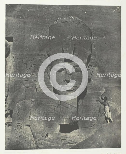 Ibsamboul, Colosse Médial (Enfoui) du Spéos de Phrè Nubie, Palestine et Syrie, 1849/51, printed 1852 Creator: Maxime du Camp.