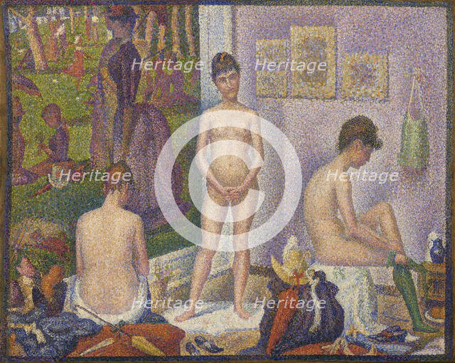 Les Poseuses, Ensemble (Petite version), 1888. Creator: Seurat, Georges Pierre (1859-1891).