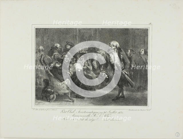 Little Aristocratic Club, July 28, 1830, 1831. Creator: Auguste Raffet.