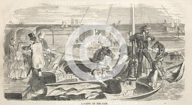 Camp Meeting Sketches: Landing at the Cape, 1858. Creator: Winslow Homer (American, 1836-1910).