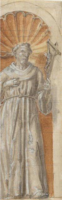 Standing Franciscan Saint in a Niche, 1650-1700. Creator: Anon.