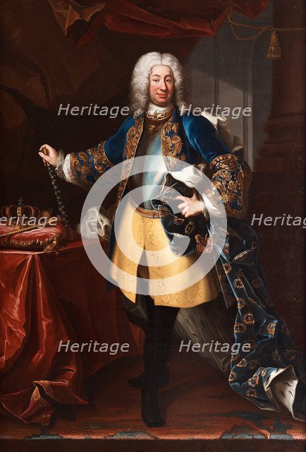 Portrait of King Frederick I of Sweden (1676-1751), ca 1730.
