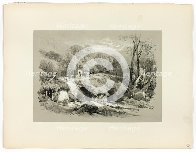 South Brent, Devon, from Picturesque Selections, 1860. Creator: James Duffield Harding.