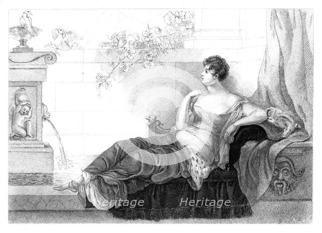 Mary Robinson (1757-1800), English poet and novelist, 1830.Artist: Henry Adlard