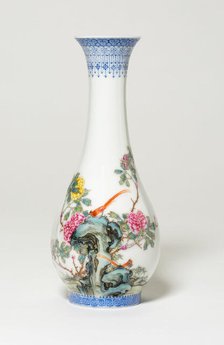 Famille-Rose Vase, first half of 20th century. Creator: Unknown.