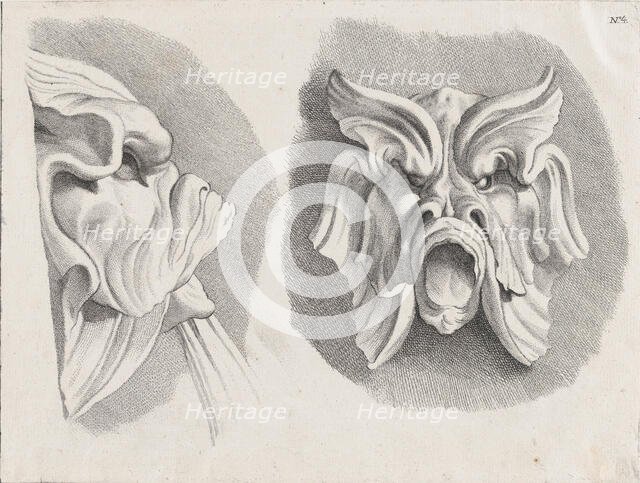 Fountain head, after the Fontaine des Quatre-Saisons (Paris),..., possibly mid to late 18th century. Creator: Anon.