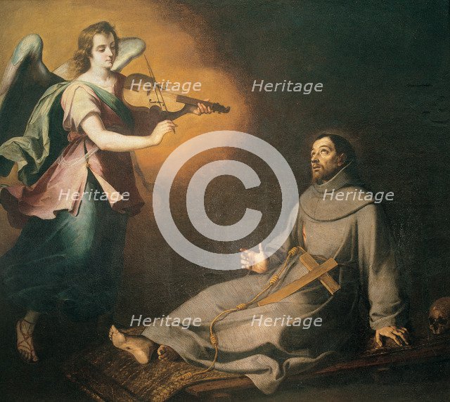  'Ecstasy of St. Francis of Assisi', oil by Bartolome Murillo.