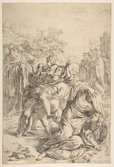 Saint Benedict exorcising a demon, ca. 1637-1639. Creator: Simone Cantarini.