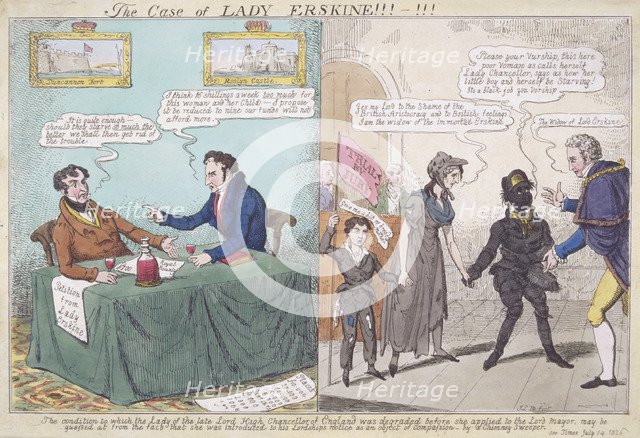 'The case of Lady Erskine!!!-!!!', 1826. Artist: JL Marks