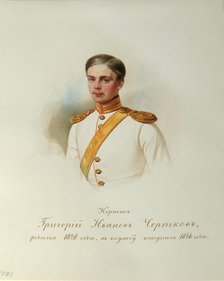 Portrait of Grigory Ivanovich Chertkov (1828-1884) (From the Album of the Imperial Horse Guards), 1846-1849. Artist: Hau (Gau), Vladimir Ivanovich (1816-1895)