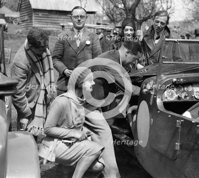 Alan Arnold at the Shelsley Walsh Amateur Hillclimb, Worcestershire, 1929. Artist: Bill Brunell.