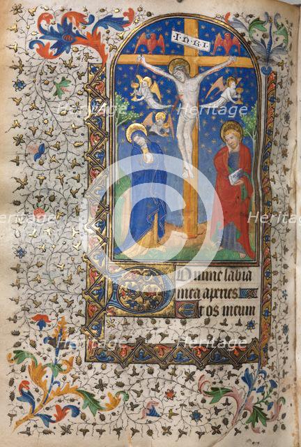 Book of Hours (Use of Paris): Crucifixion, c. 1420. Creator: Boucicaut Master (French, Paris, active about 1410-25), follower of.
