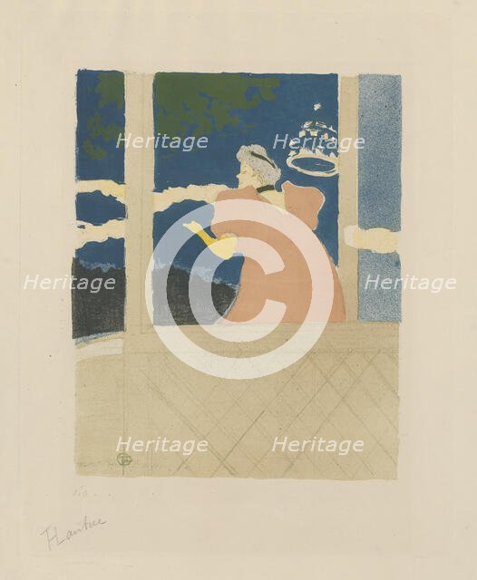 Aux Ambassadeurs. Chanteuse au Café-Concert, 1894. Creator: Toulouse-Lautrec, Henri, de (1864-1901).