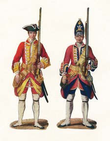 'Uniforms by the British Army, 1742', 1904. Artist: Unknown.