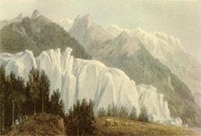 'The Glacier des Bossons, Chamonix', 1786, (1946).  Creator: John Warwick Smith.