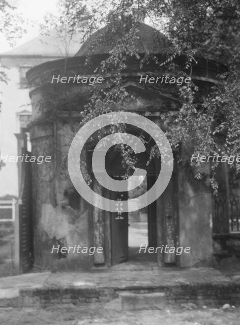 Gatehouse in front of the Joseph Manigault House, 350 Meeting Street, Charleston..., c1920-c1926. Creator: Arnold Genthe.