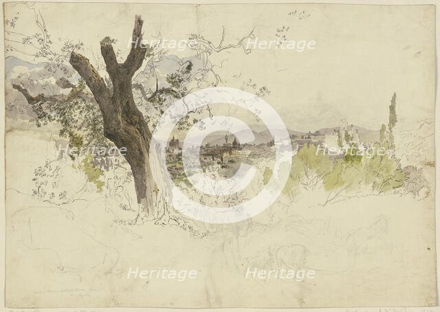 View of Florence from Monte Oliveto, 1830. Creator: Johann Nepomuk Rauch.