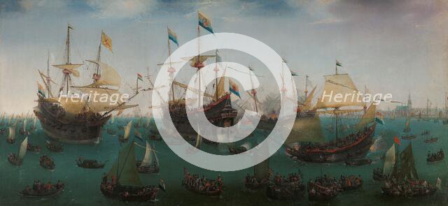 The Return to Amsterdam of the Second Expedition to the East Indies, 1599. Creator: Hendrick Cornelisz Vroom.