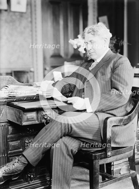 Lindley M. Garrison, Secretary of War, at Desk, 1913. Creator: Harris & Ewing.