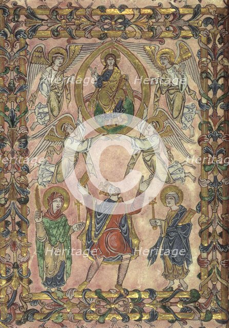 Edgar offers charter to Christ, 966. Creator: Unknown.