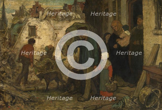 The Expulsion, mid-19th century. Creator: Charles Corneille Auguste de Groux.