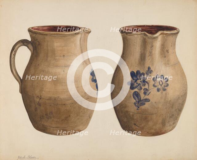 Pitcher, c. 1937. Creator: Yolande Delasser.