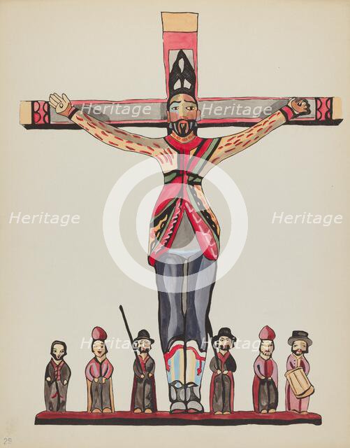 Plate 29: Saint Acacius: From Portfolio "Spanish Colonial Designs of New Mexico", 1935/1942. Creator: Unknown.