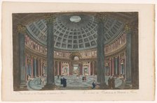 View of the interior of the Pantheon in Rome, 1700-1799. Creator: Anon.