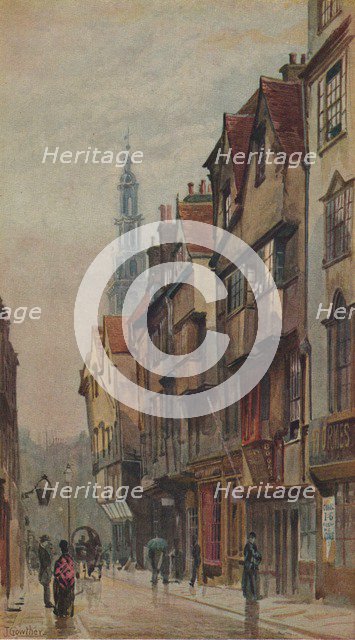 View of Wych Street, Westminster, looking east from New Inn gateway, London, c1880. Artist: John Crowther.