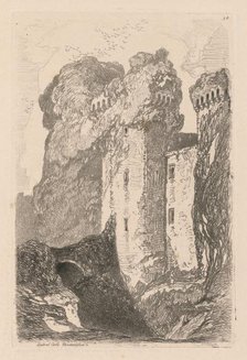 Liber Studiorum: Plate 24, Ragland Castle, Monmouthshire, 1838. Creator: John Sell Cotman (British, 1782-1842).