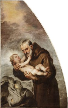 Saint Felix of Cantalice with the Christ Child, 1665-1666. Creator: Murillo, Bartolomé Estebàn (1617-1682).